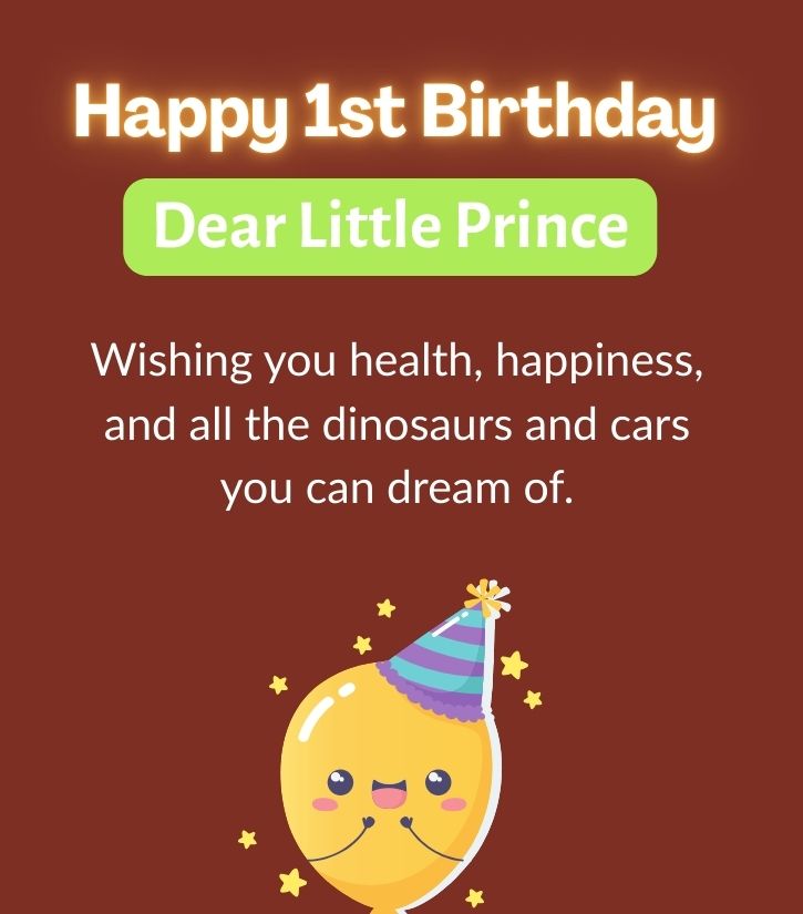 First Birthday Greetings for Little Boys