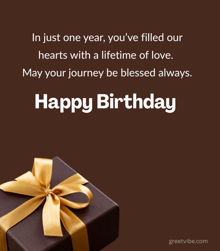 1st Birthday Wishes with Gift Box