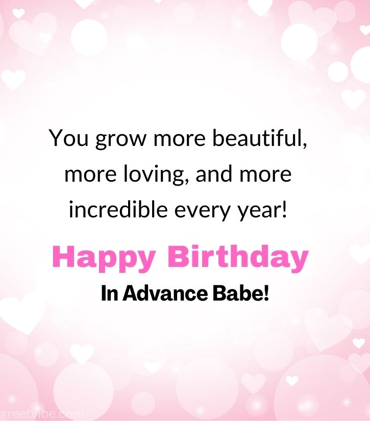 Early Happy Birthday Wishes for Lover