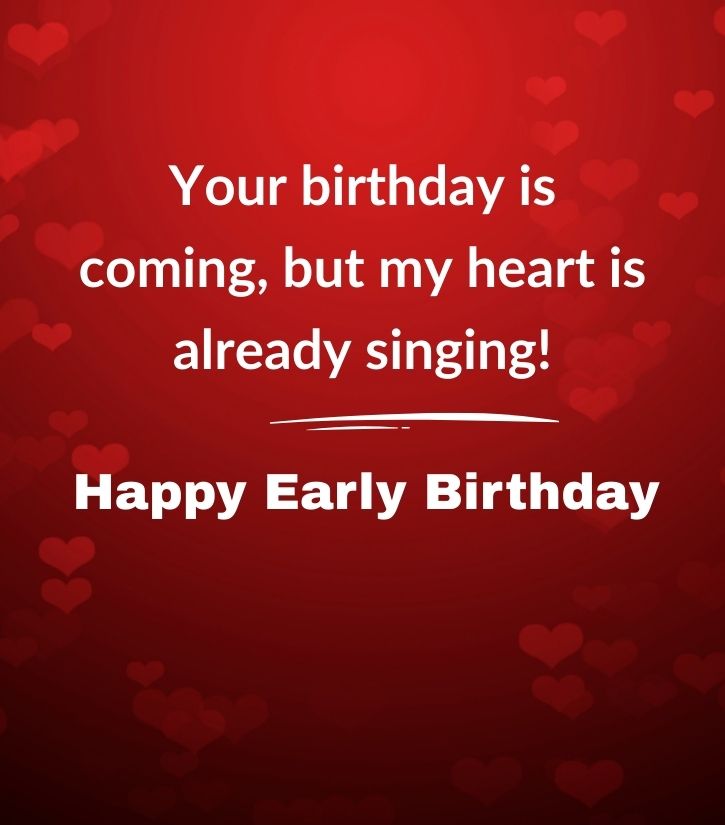 Romantic Advance Birthday Wishes for Her
