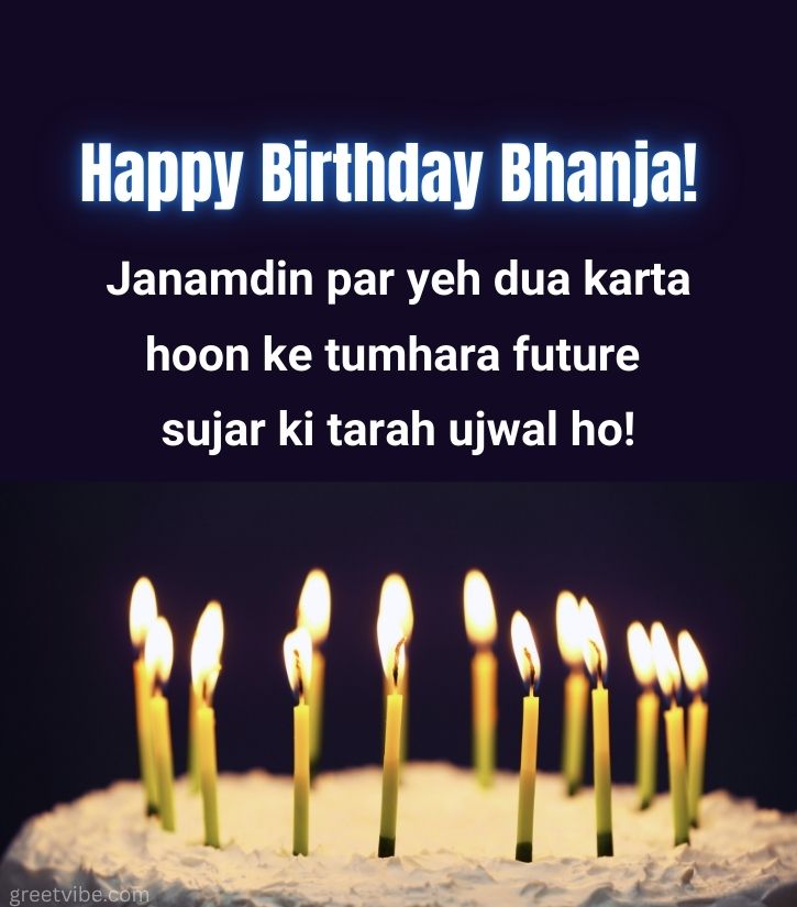 Bhanja Happy Birthday Greetings with Cake and Candles