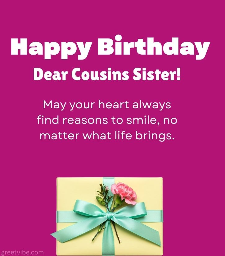 Happy Birthday Greetings for Cousin Sister