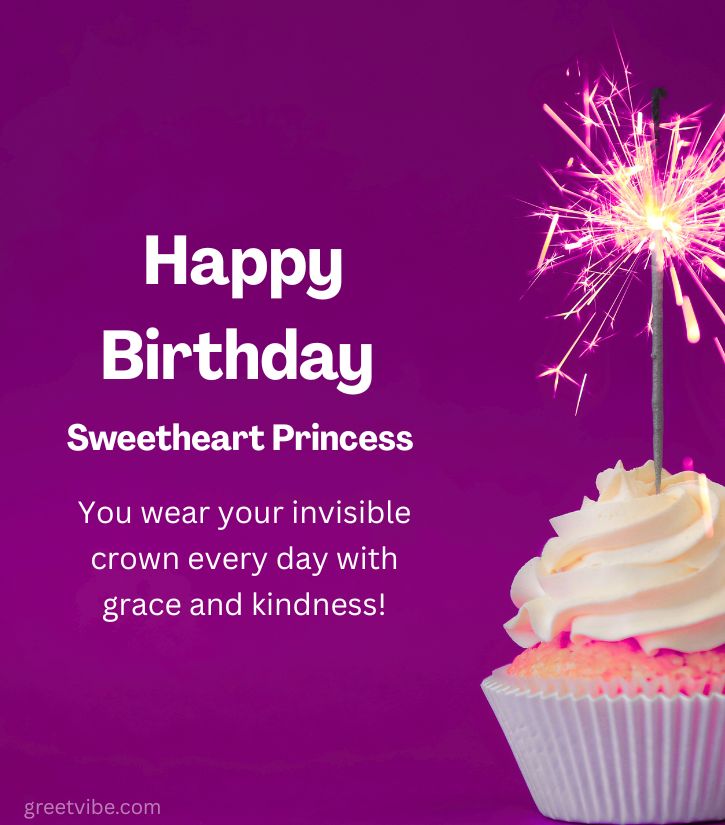 Birthday Quotes for Princess Daughter with Cake
