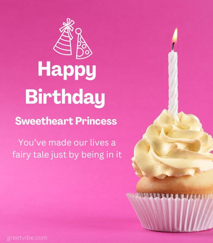 Birthday Images for Princess with Cake