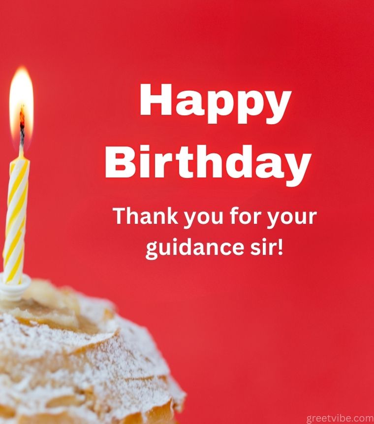 Happy Birthday Greetings for School Sir With Cake