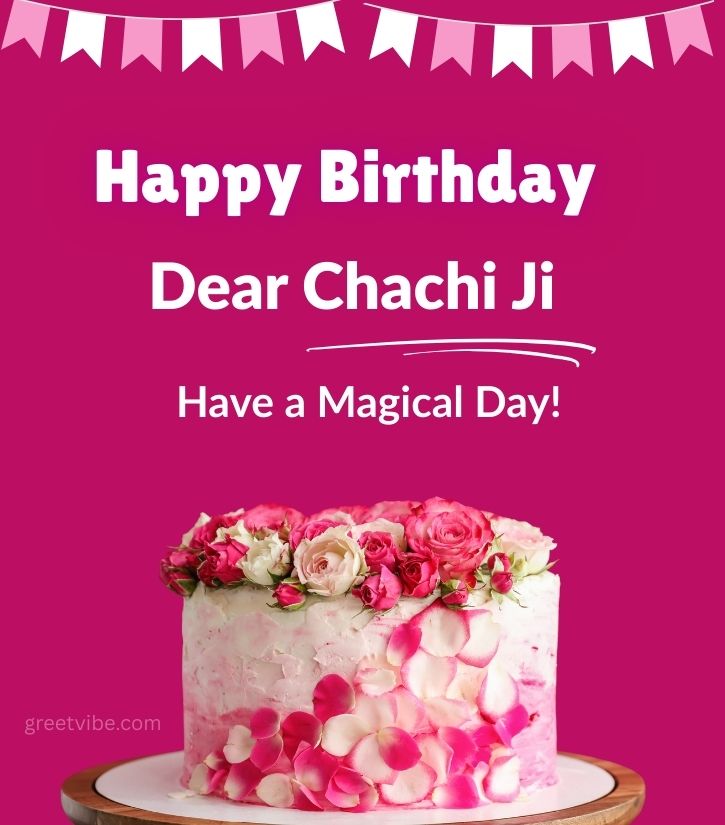 Cake With Birthday Images for Chachi Ji