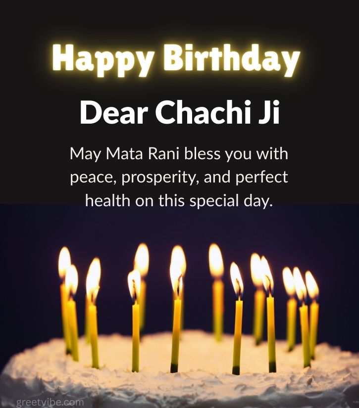 Blessing Birthday Wishes for Chachi Ji with cake