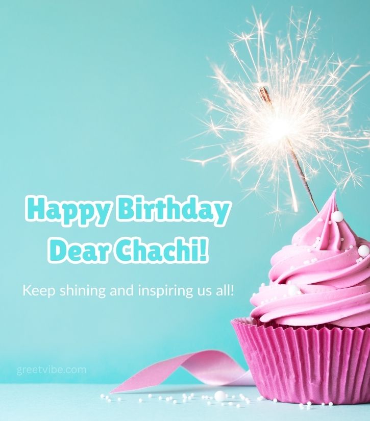 Birthday Greetings for Chachi Ji with Cake