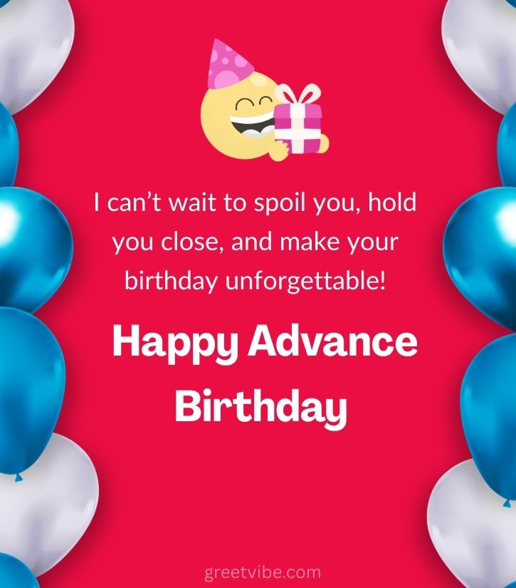 Advance Birthday wishes for Lover