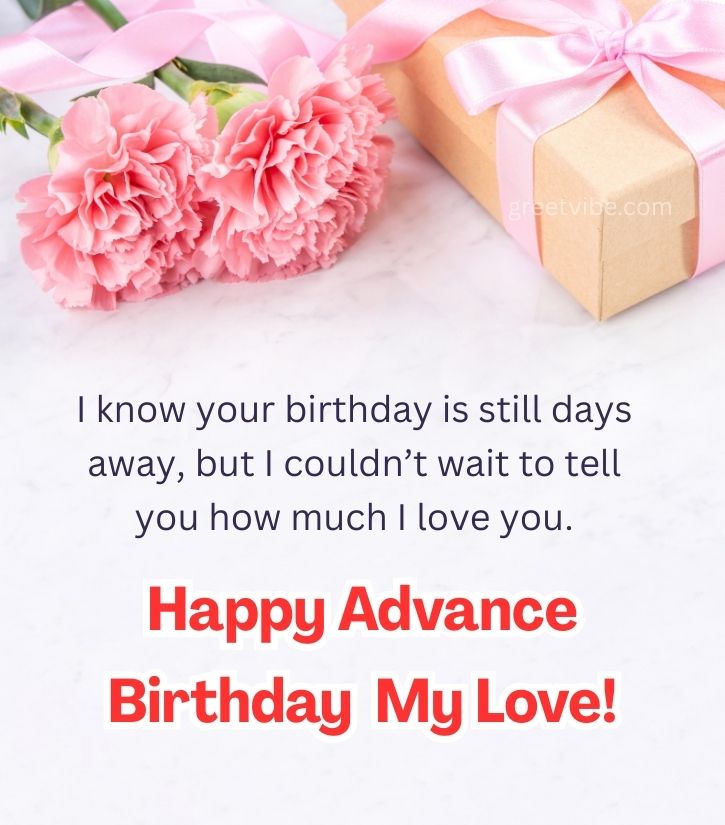 Romantic Advance Birthday Images for Sweetheart Partner