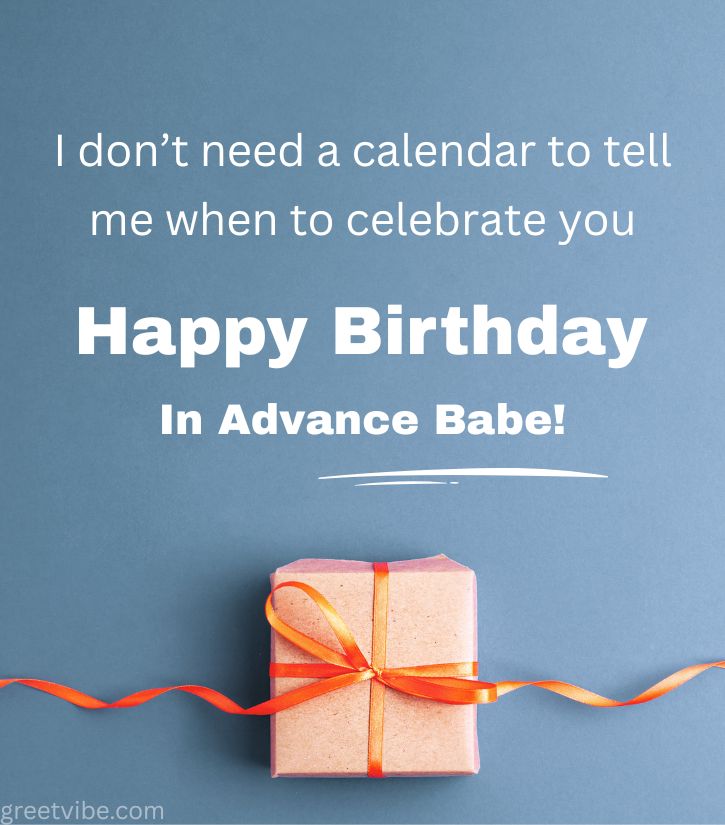 Romantic Advance Birthday Greetings for Sweetheart love