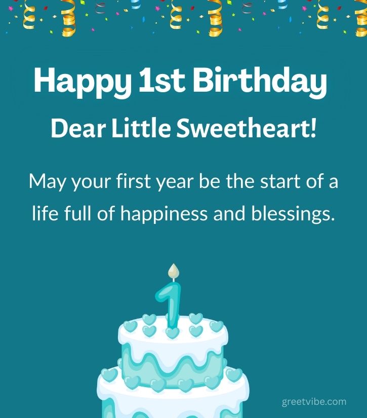 1st Cake With Happy Happy Birthday Images