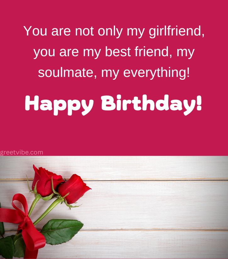 Birthday Wishes for Girlfriend with Rose