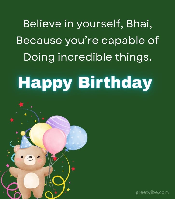 Happy Birthday Greetings for Brother with inspiring Quotes