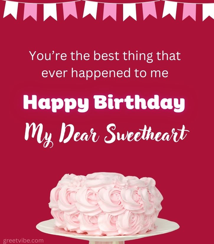 Birthday Greetings Images for Girlfriend with Big Cake