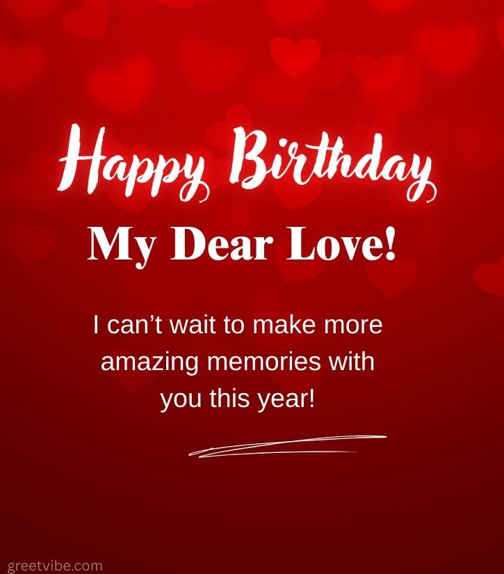 Birthday Greetings Images for Girlfriend with Love Background