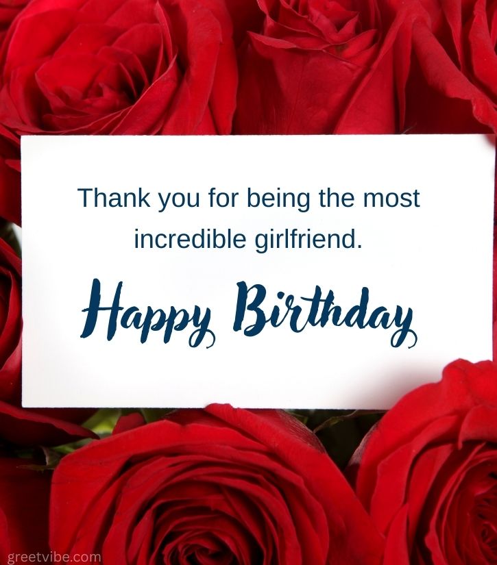 Happy Birthday greetings Images for Girlfriend With Touching Lines