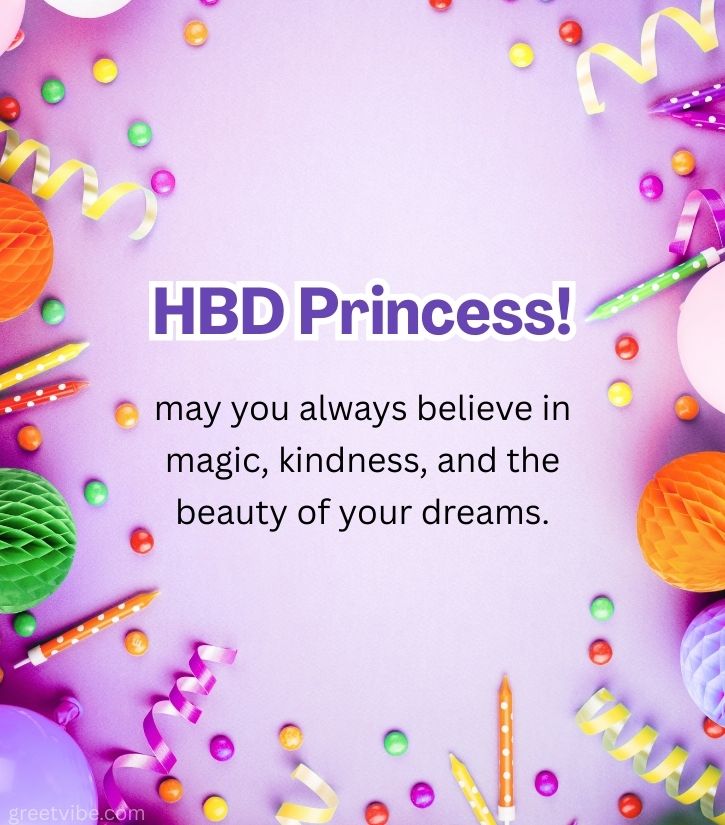 Happy Birthday greetings for Princess