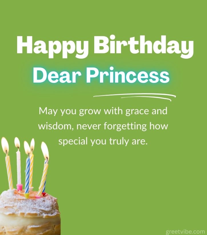 Happy Birthday Sweetheart Princess for Little Girl