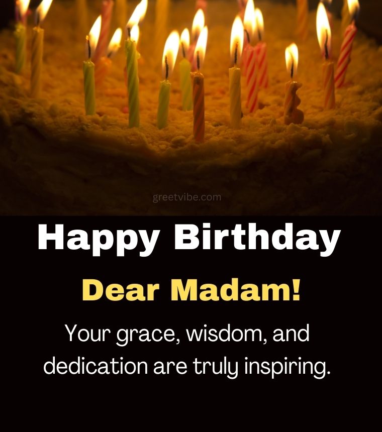 Birthday Images for Madam With Cake