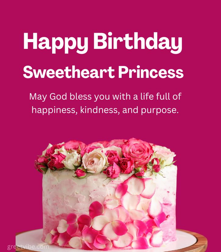 Happy Birthday Princess Images with Cake