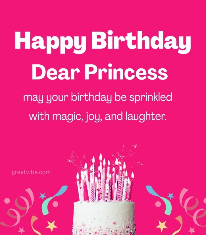Happy Birthday Princess Images with Cake