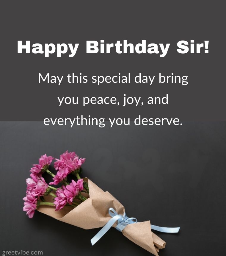 Happy Birthday Wishes for Sir with Touching Lines