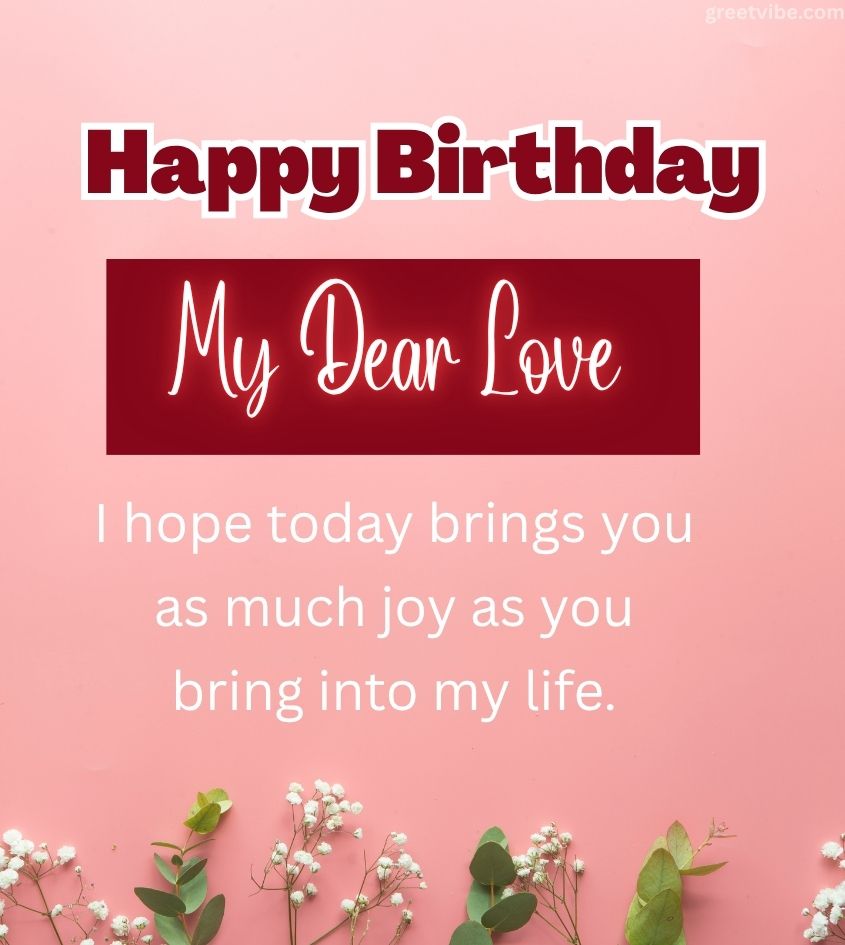 Happy Birthday greetings For Lover Male