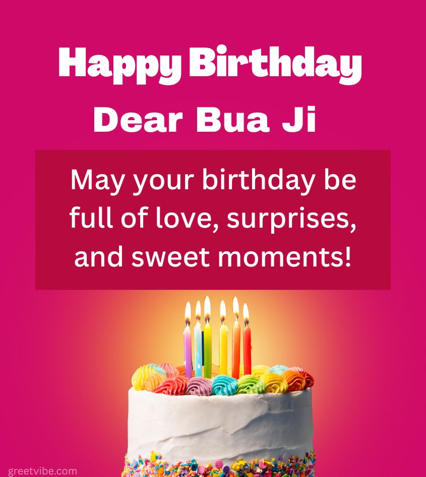 Happy Birthday Bua Ji Images with Cake