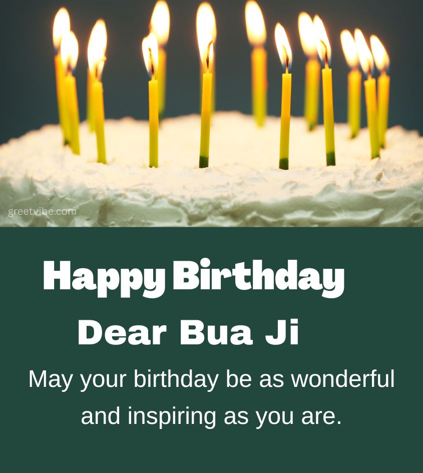 Birthday Wishes for Bua Ji with Cake
