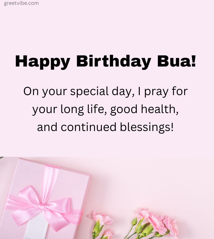 Birthday Wishes for Bua Ji with Flowers and Gifts
