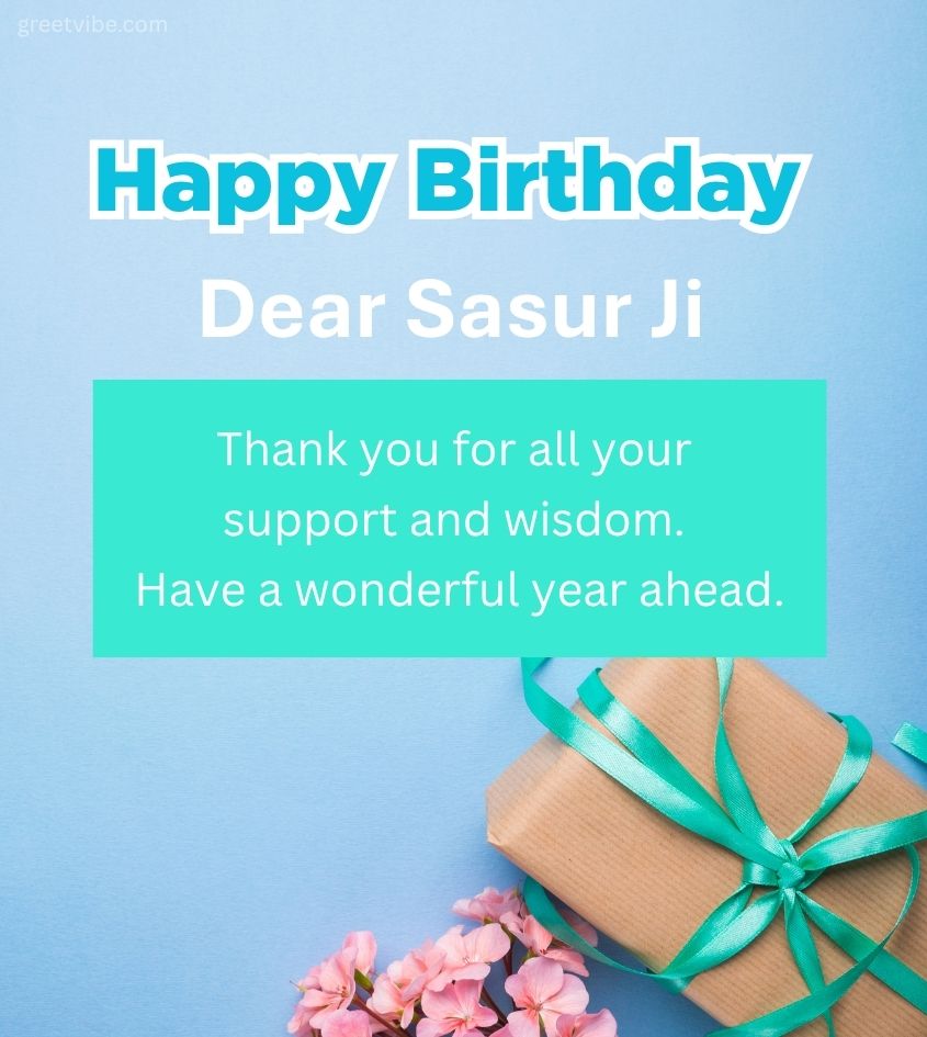 Birthday Greetings for sasur ji 