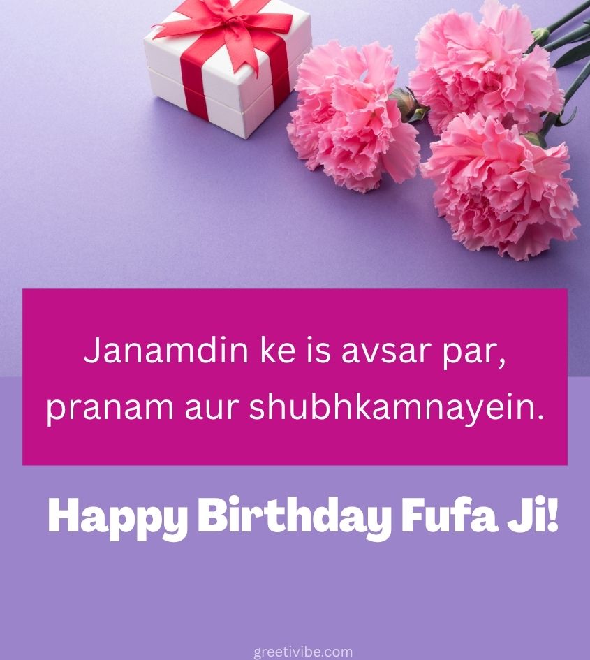 Birthday Greetings for Fufa Ji in Hindi