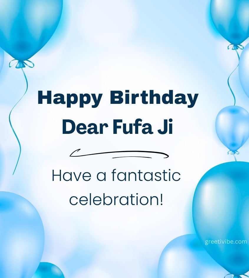 Birthday Wishes Pics for Fufa Ji with Birthday Balloon Background