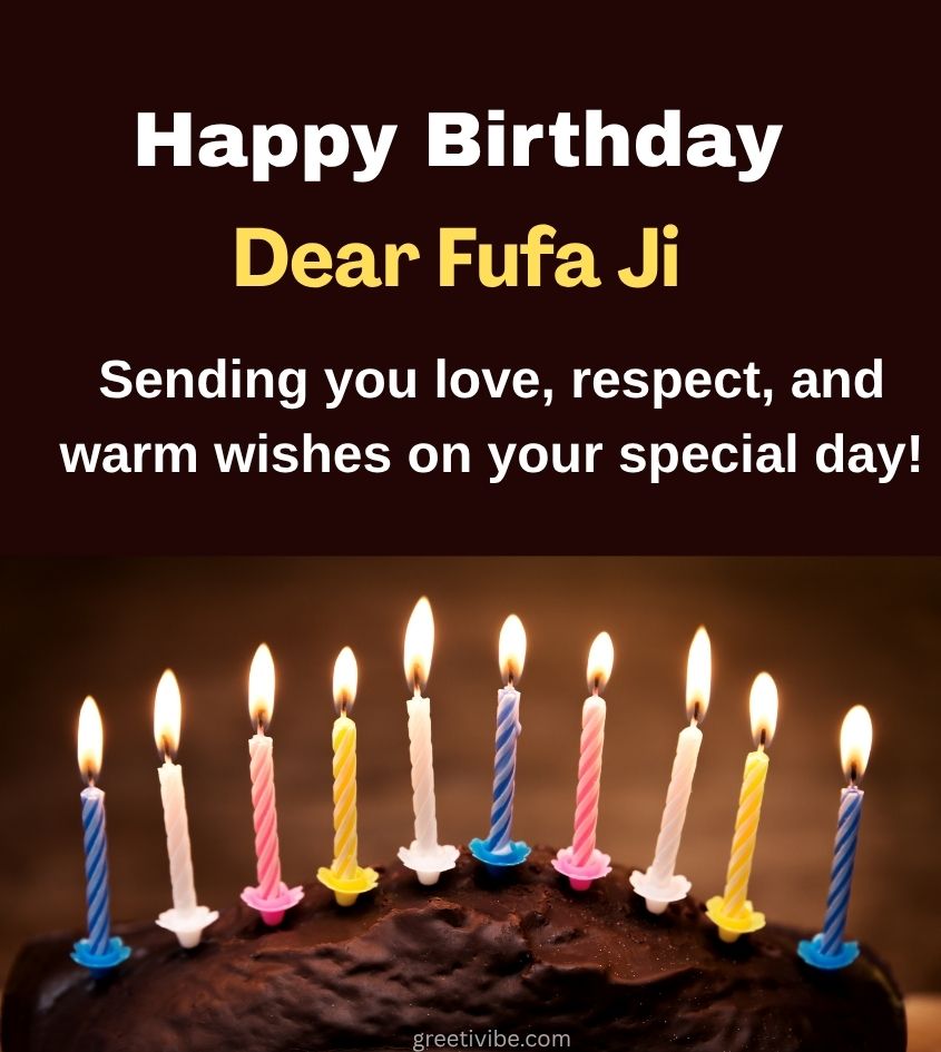 Birthday Wishes for Fufaji with cake