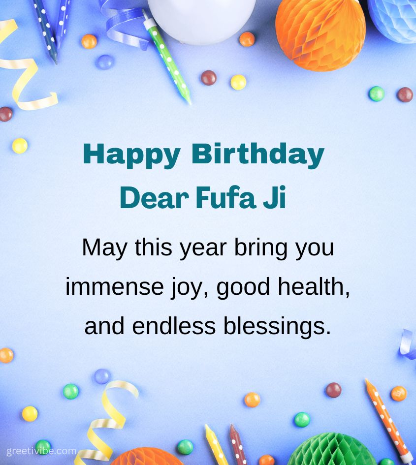 Birthday Blessings Wishes for Fufa Ji