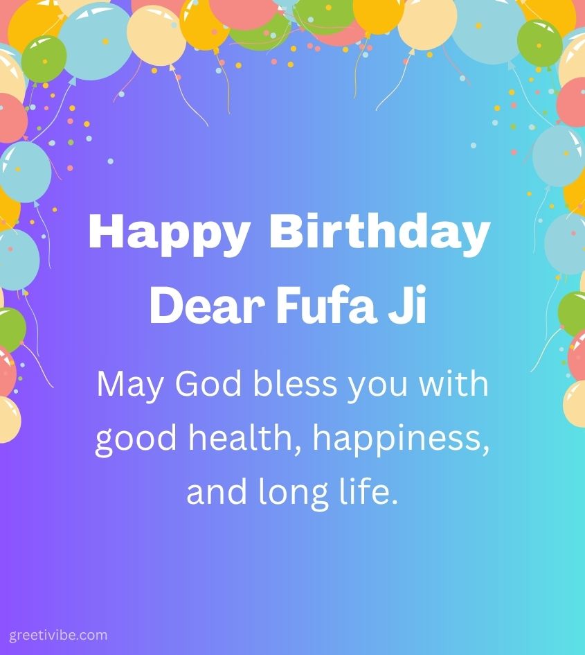 Birthday Status Images for Fufa Ji