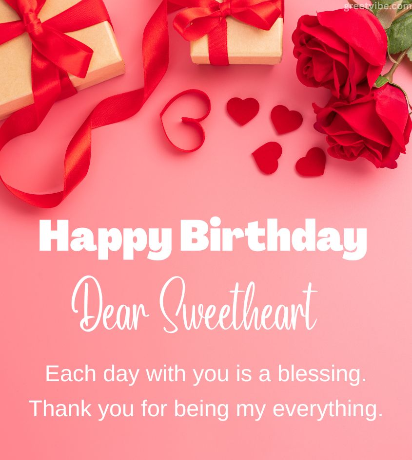 Romantic Greeting With Love Birthday Wishes for Boyfriend