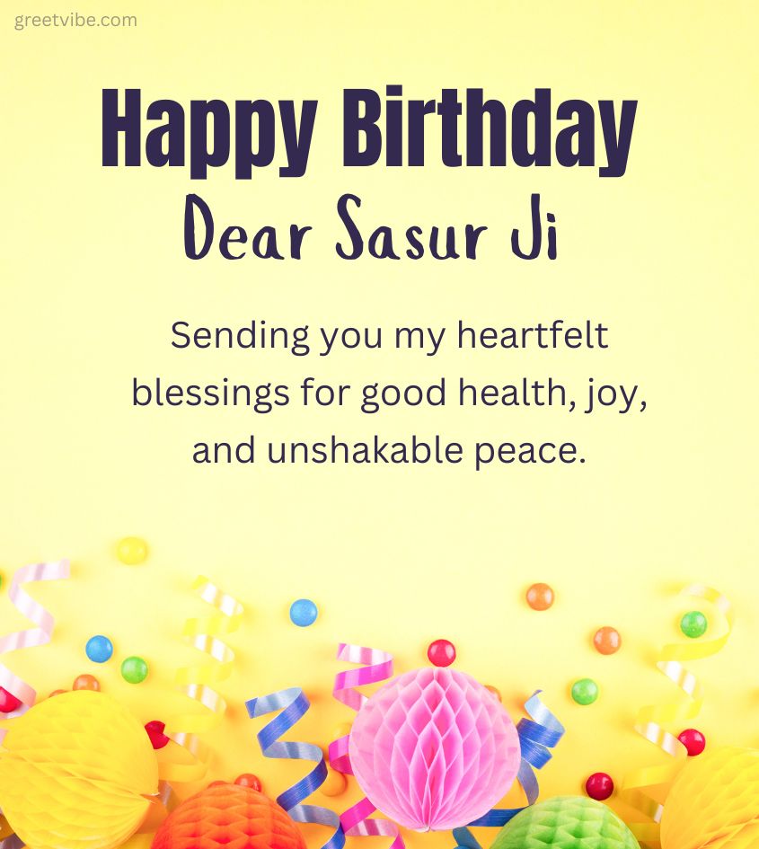Birthday Greetings for Sasur Ji
