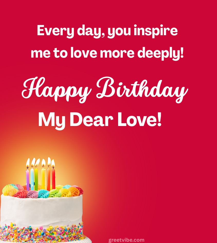 Happy Birthday Wishes for Dear Boyfriend with cake