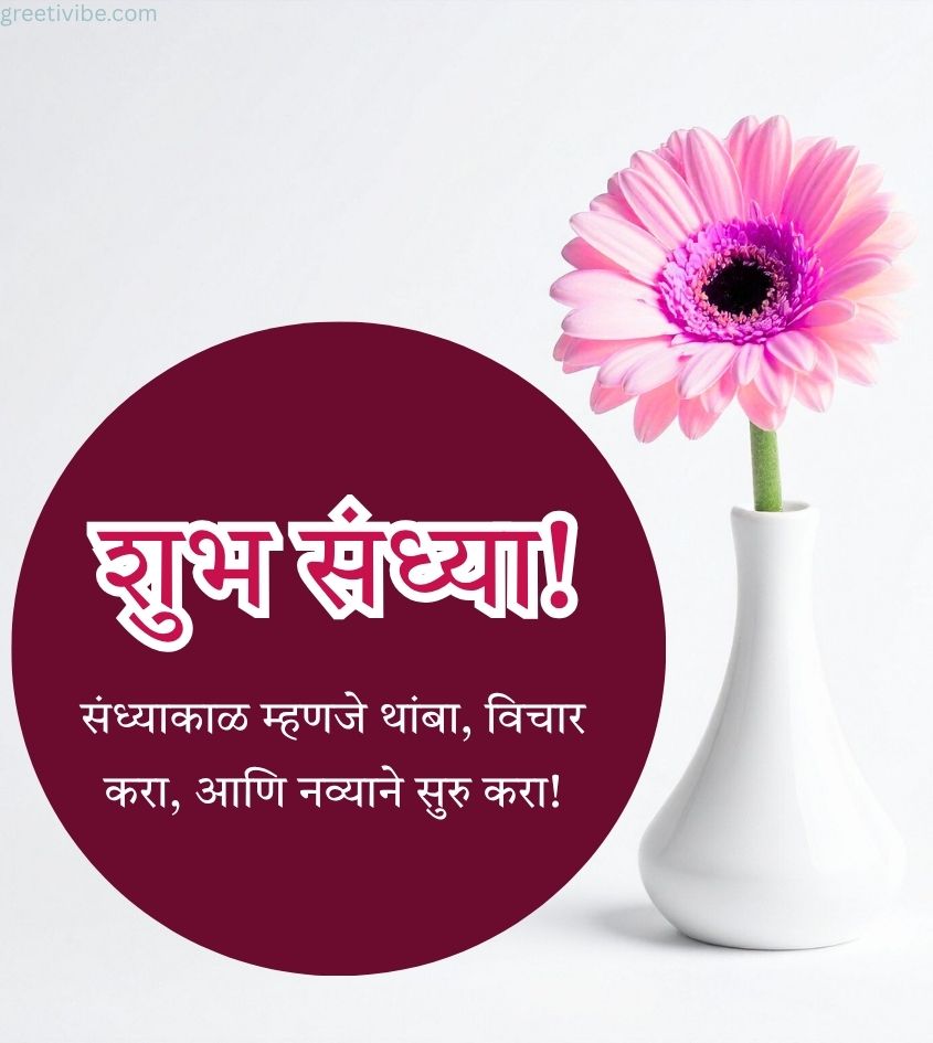 Good Evening Marathi Images with Flowers