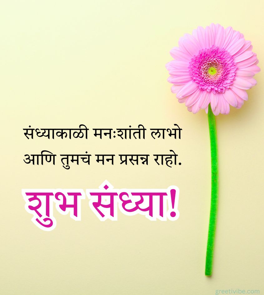 Good Evening Marathi Images with Flower