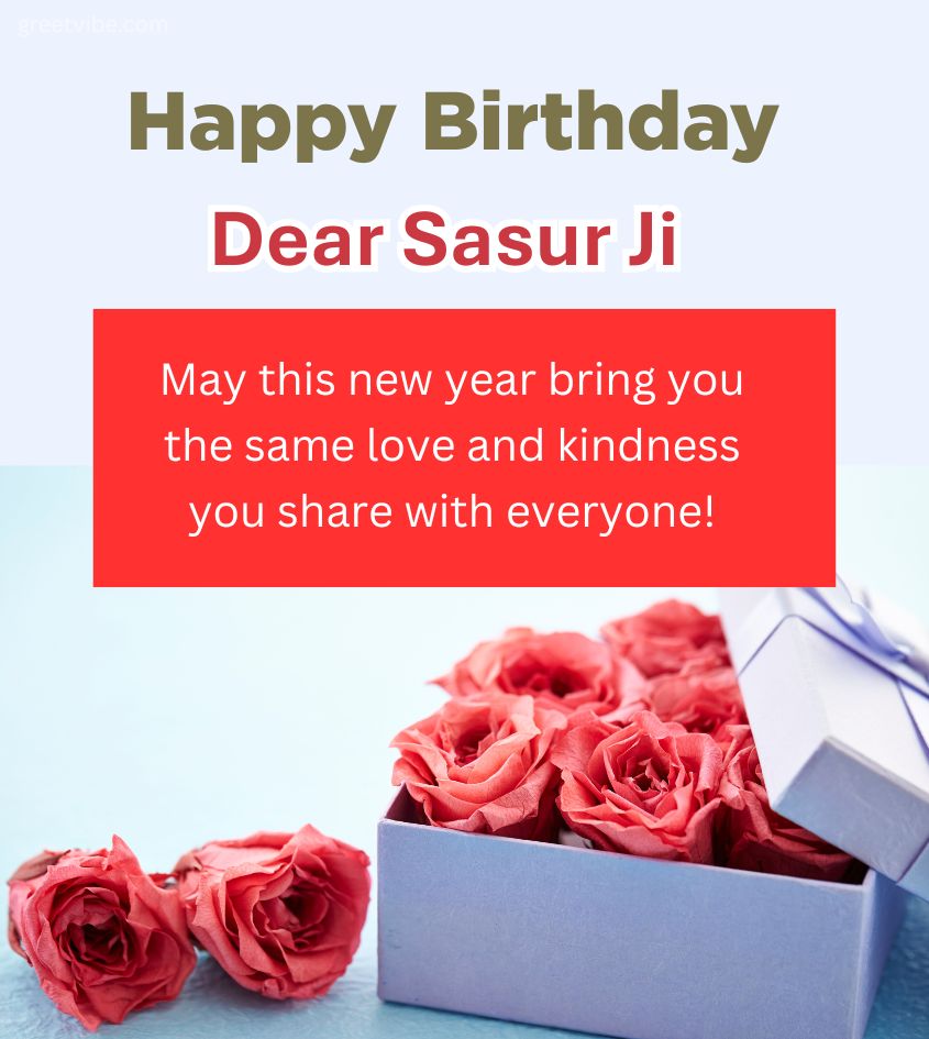 Birthday Images for Sasur Ji with flower 
