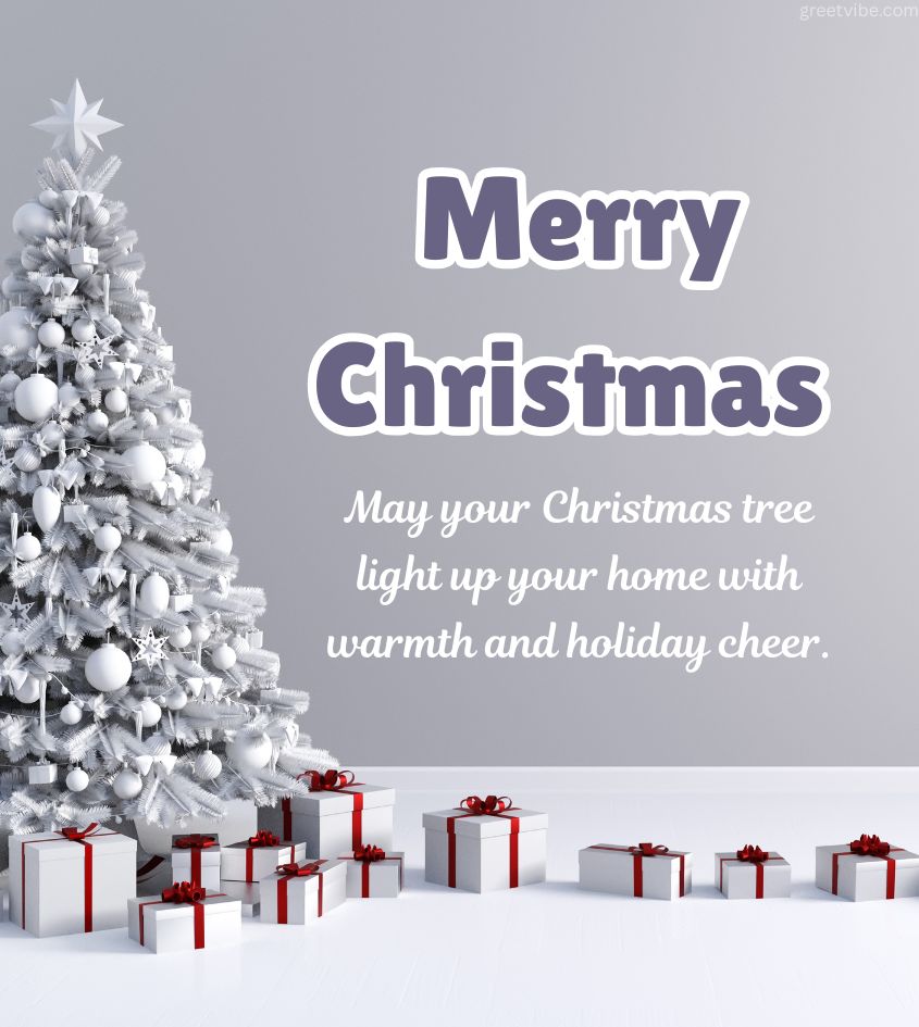 Merry Christmas Tree Images with Gifts