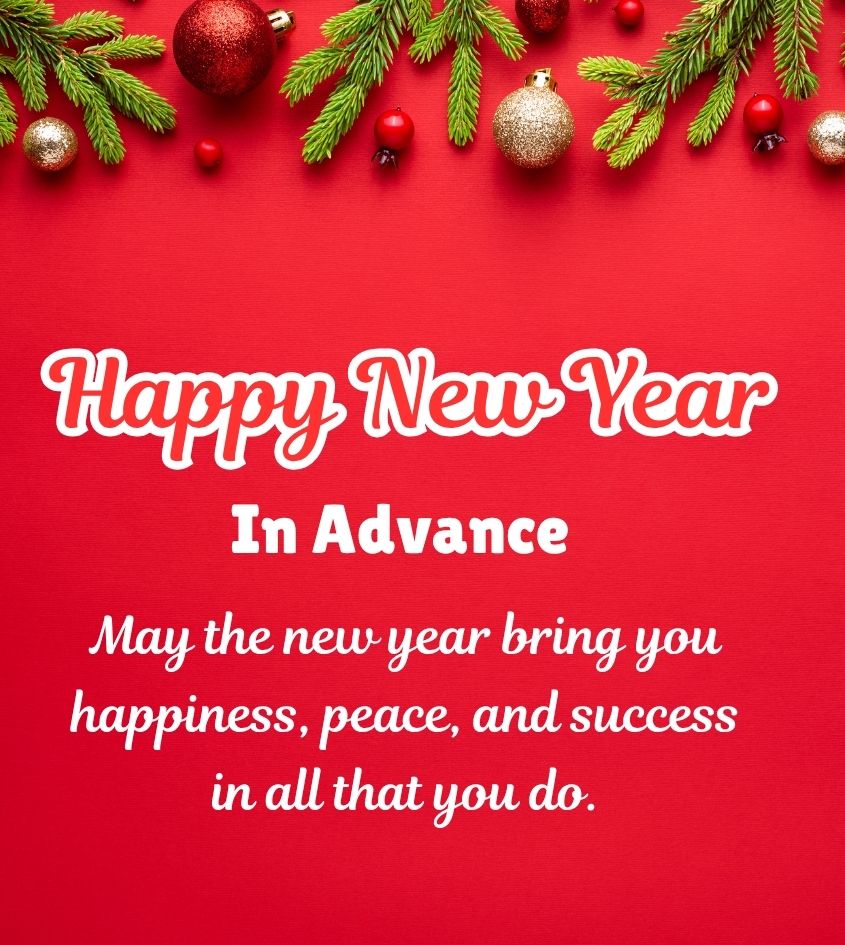 Happy New Year Wishes in Advance 