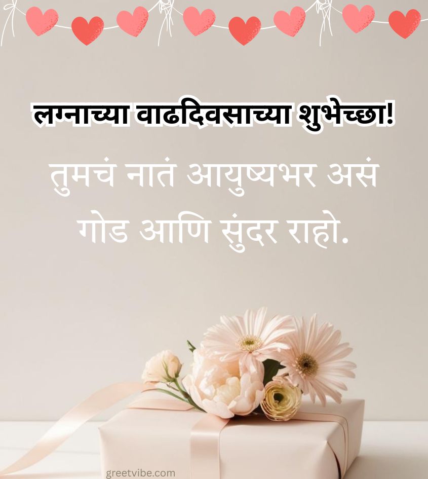 2 Line Anniversary Wishes in Marathi