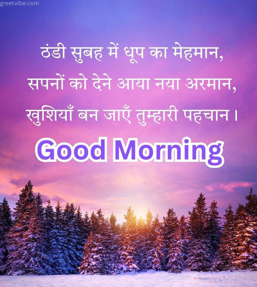 Good Morning Winter Shayari in Hindi