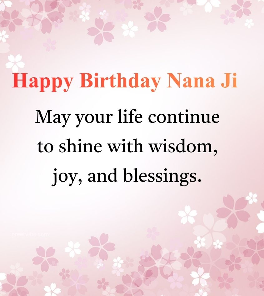 Birthday Quotes for Nana Ji