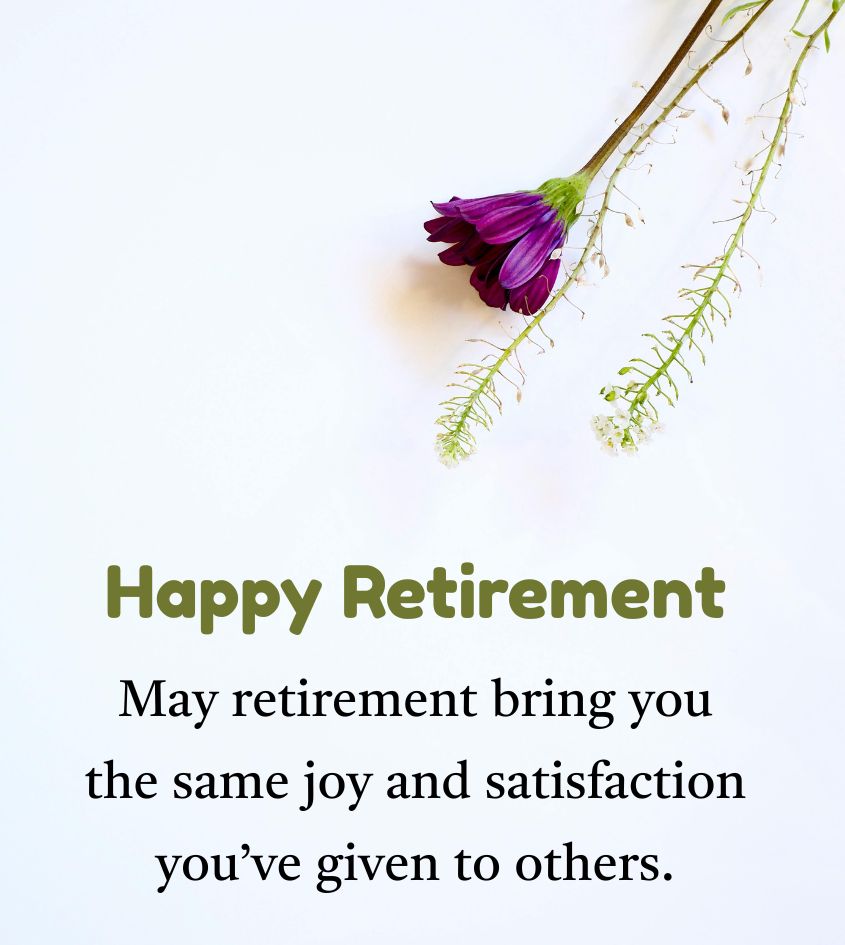 Retirement Wishes in English
