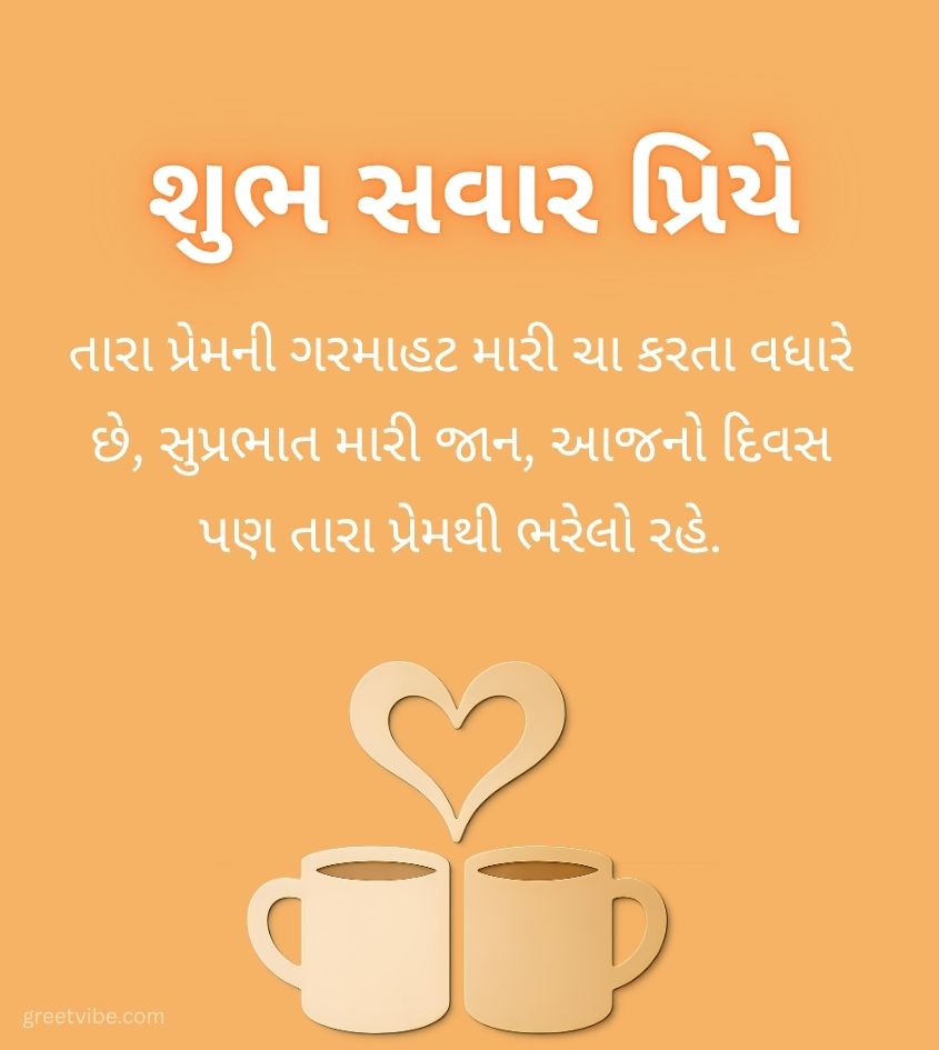Good Morning Images Gujarati with Tea